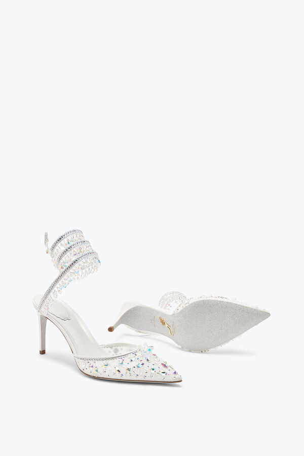 jeweled chandelier white pump 80 rene caovilla