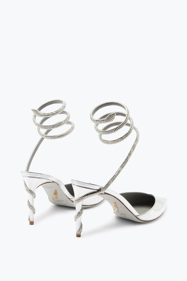 jeweled margot silver pump 80 rene caovilla