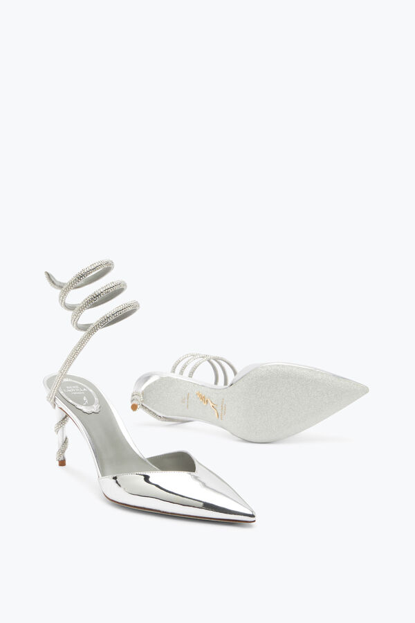 jeweled margot silver pump 80 rene caovilla