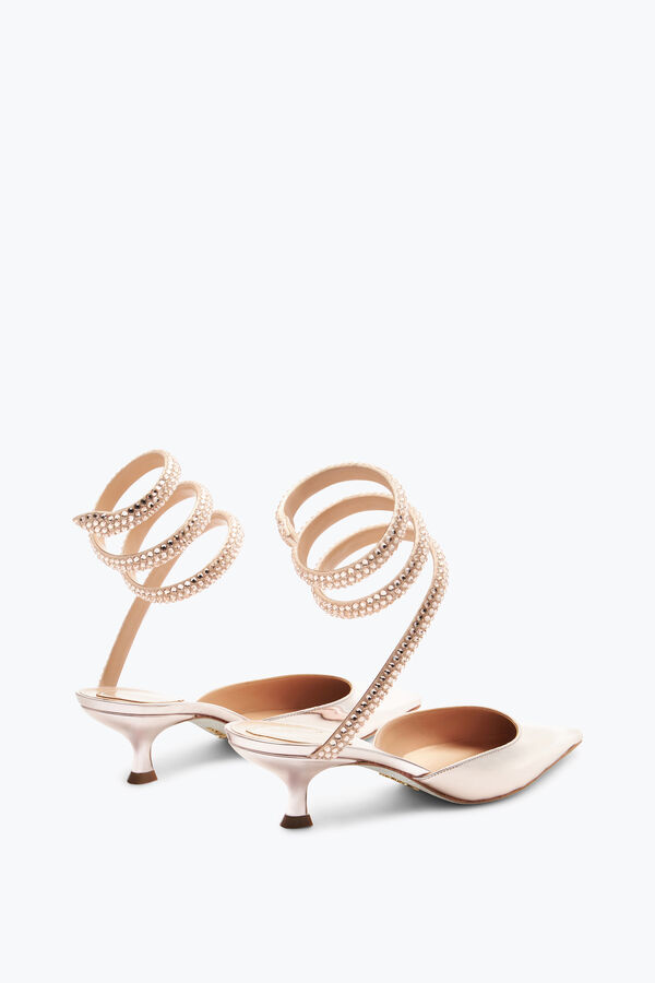 jeweled cleo rose gold pump with crystals 50 rene caovilla