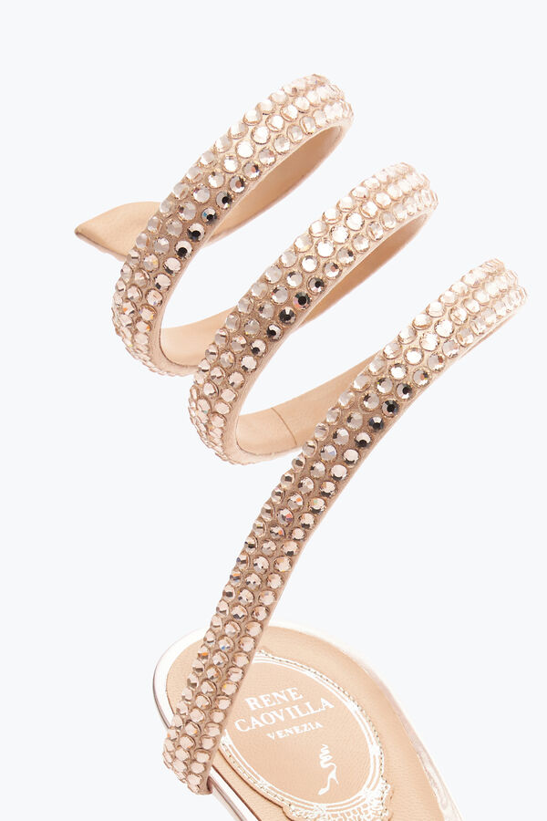 jeweled cleo rose gold pump with crystals 50 rene caovilla