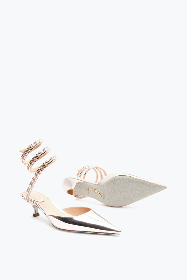 jeweled cleo rose gold pump with crystals 50 rene caovilla