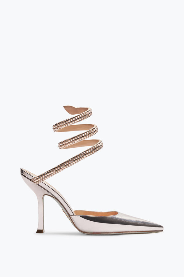 jeweled cleo powder pink pump with crystals 105 rene caovilla