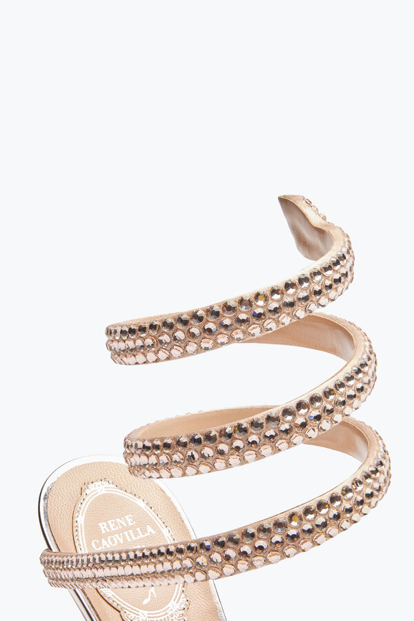 jeweled cleo powder pink pump with crystals 105 rene caovilla