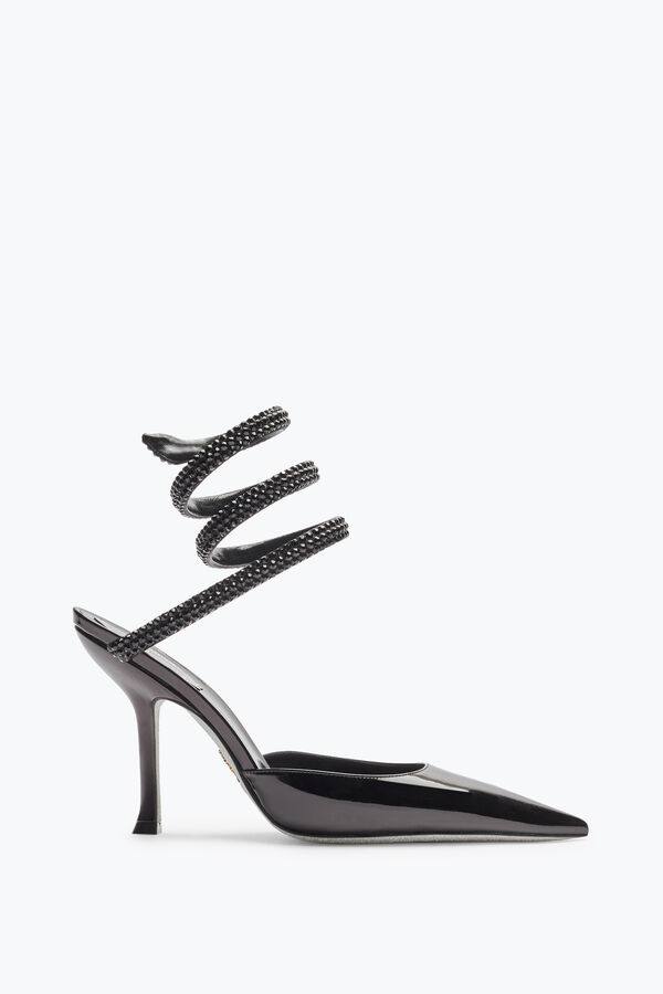 jeweled cleo black pump with crystals 105 rene caovilla