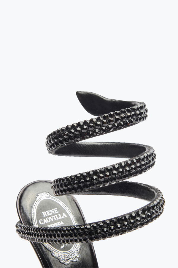 jeweled cleo black pump with crystals 105 rene caovilla