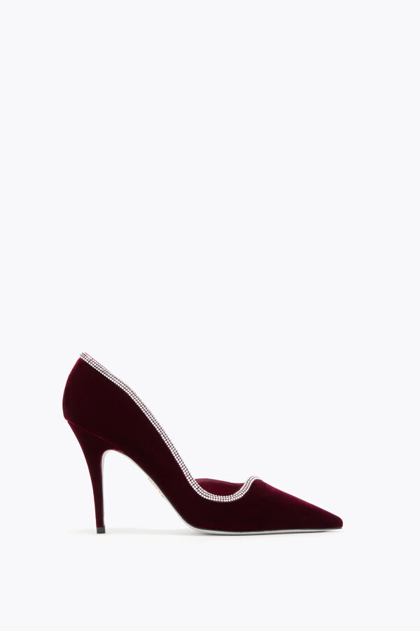 jeweled onda burgundy velvet pump 100 rene caovilla