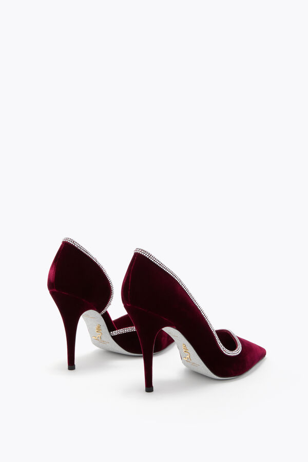 jeweled onda burgundy velvet pump 100 rene caovilla