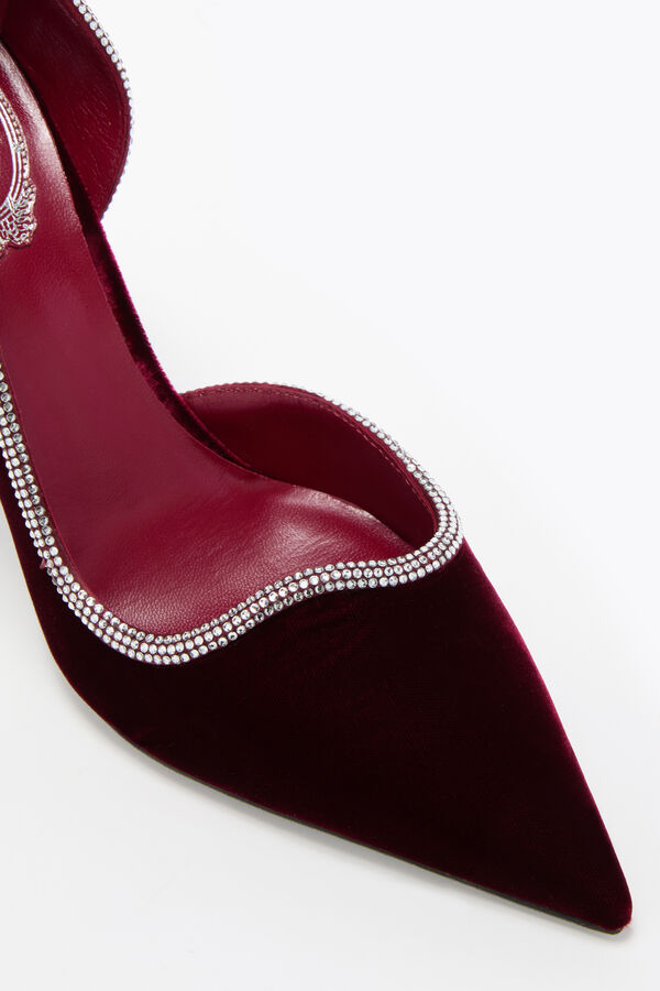 jeweled onda burgundy velvet pump 100 rene caovilla