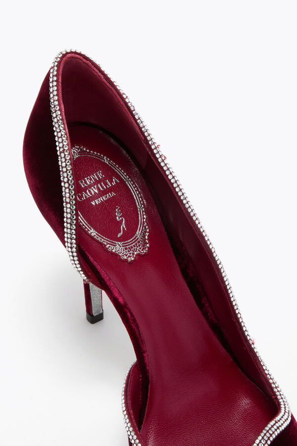 jeweled onda burgundy velvet pump 100 rene caovilla