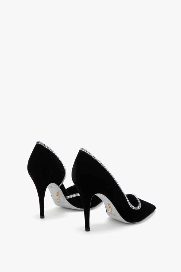 jeweled onda black velvet pump 100 rene caovilla