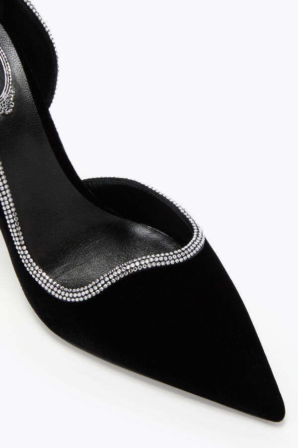 jeweled onda black velvet pump 100 rene caovilla
