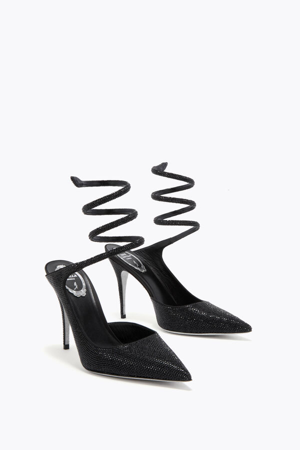 jeweled cleo black pump 100 rene caovilla