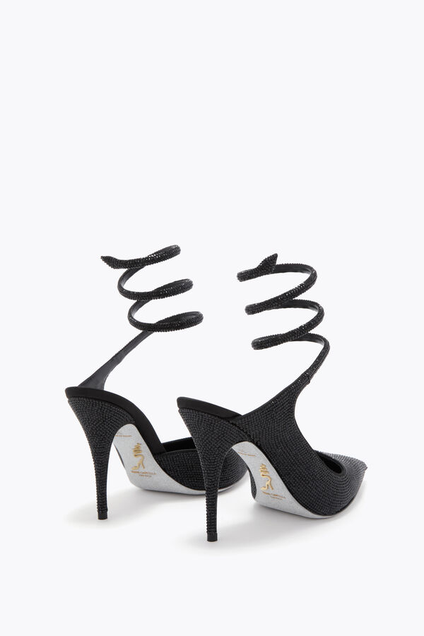 jeweled cleo black pump 100 rene caovilla