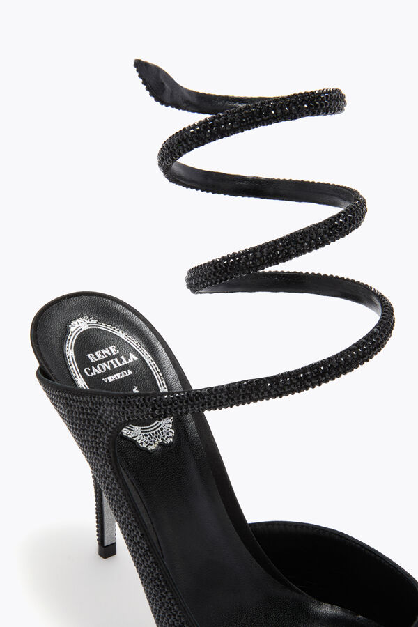 jeweled cleo black pump 100 rene caovilla