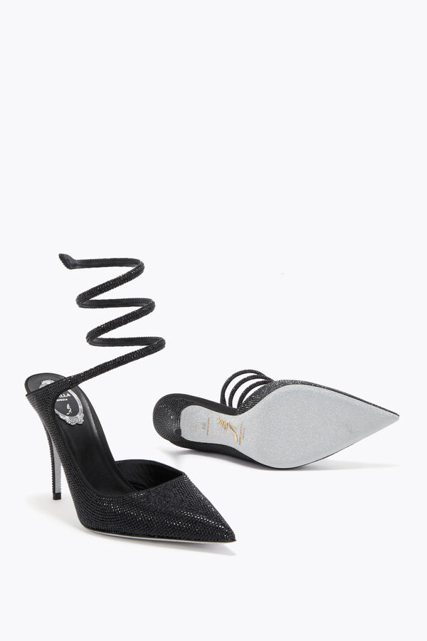 jeweled cleo black pump 100 rene caovilla