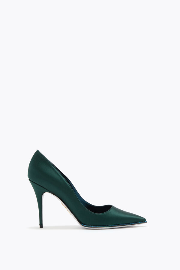 jeweled taylor teal pump 100 rene caovilla