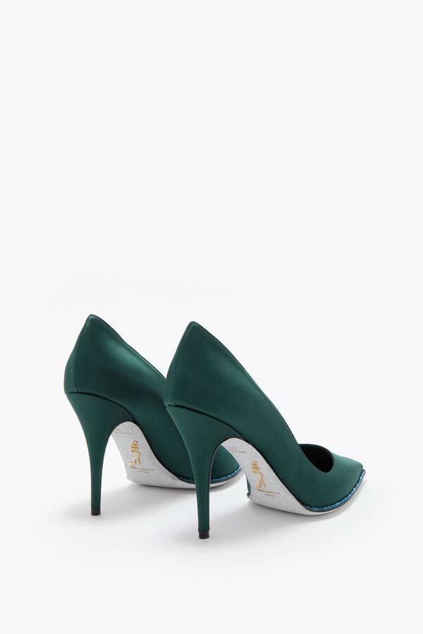 jeweled taylor teal pump 100 rene caovilla