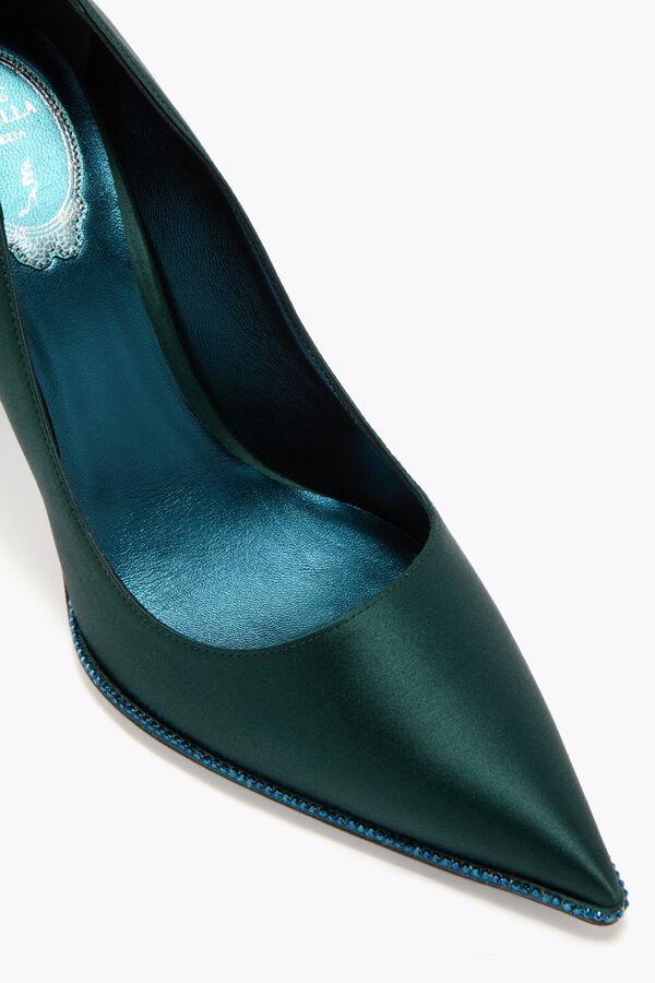 jeweled taylor teal pump 100 rene caovilla