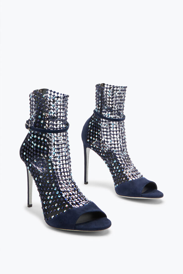 jeweled galaxia crystal deep blue sandal 105 rene caovilla