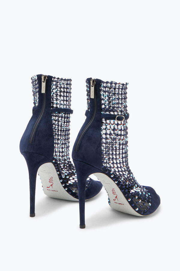 jeweled galaxia crystal deep blue sandal 105 rene caovilla