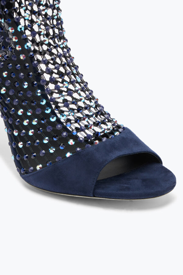 jeweled galaxia crystal deep blue sandal 105 rene caovilla