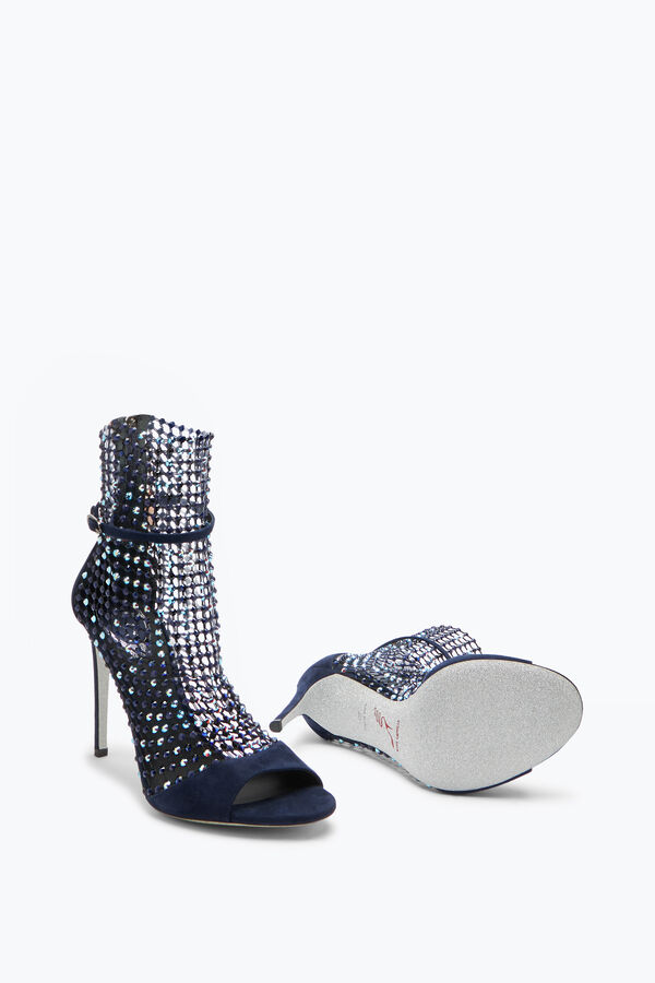 jeweled galaxia crystal deep blue sandal 105 rene caovilla