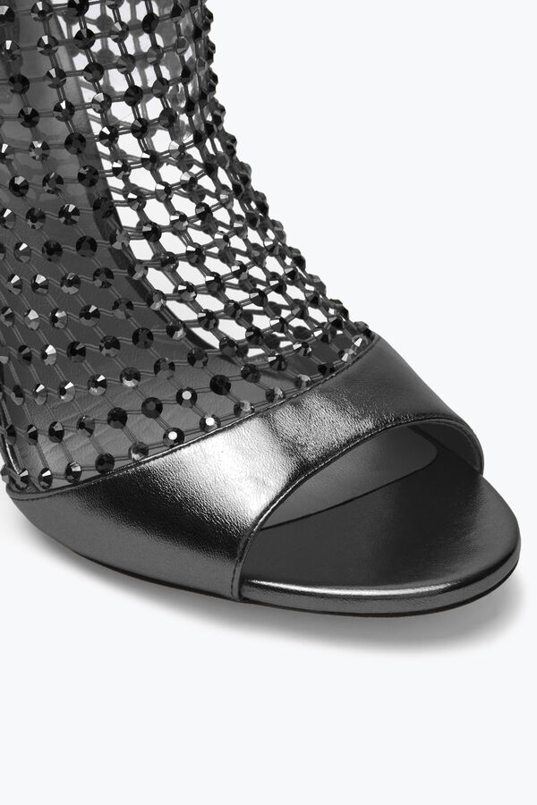 jeweled galaxia metallic anthracite sandal 105 rene caovilla