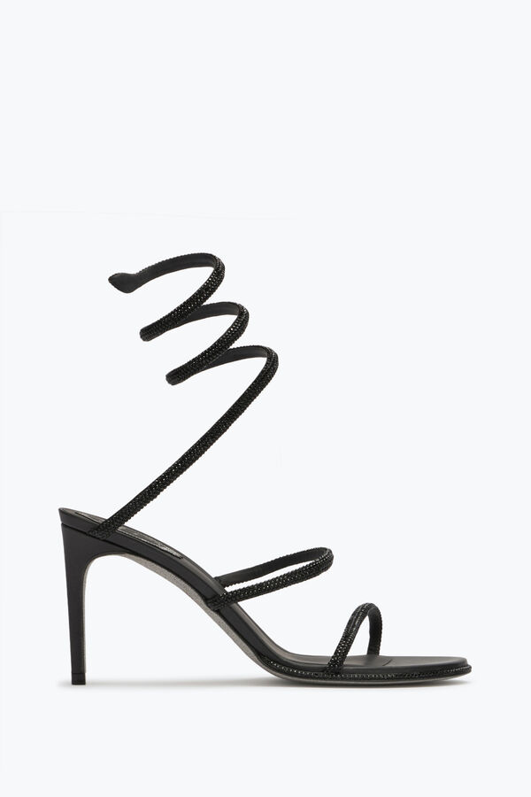 jeweled cleo black sandal 80 rene caovilla