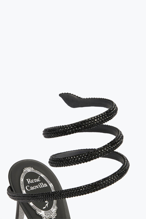 jeweled cleo black sandal 80 rene caovilla