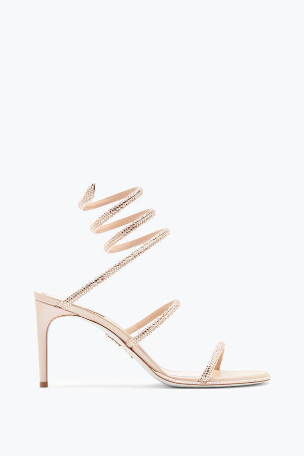 jeweled cleo nude sandal with crystals 80 rene caovilla