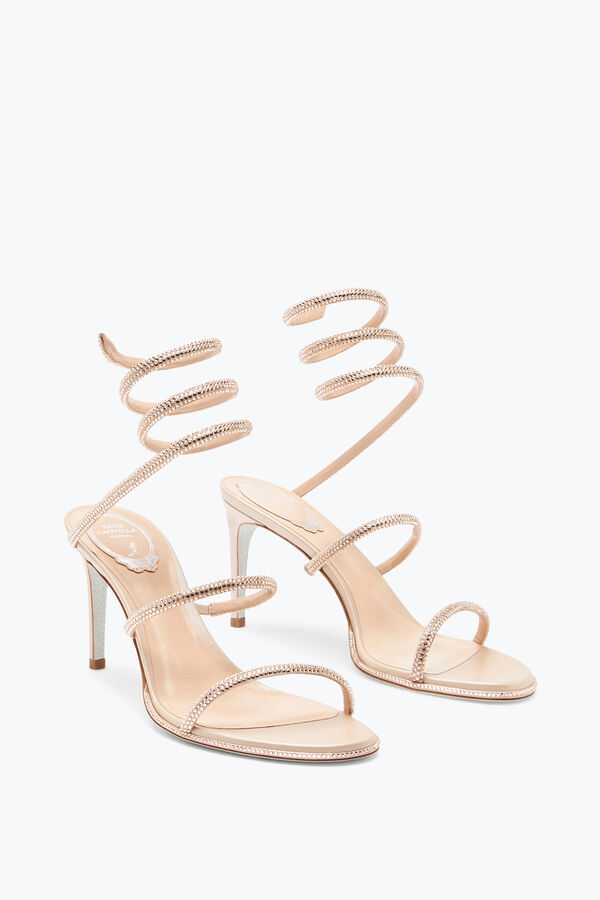 jeweled cleo nude sandal with crystals 80 rene caovilla