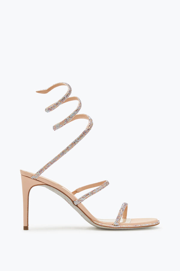 jeweled cleo pink sandal 80 rene caovilla