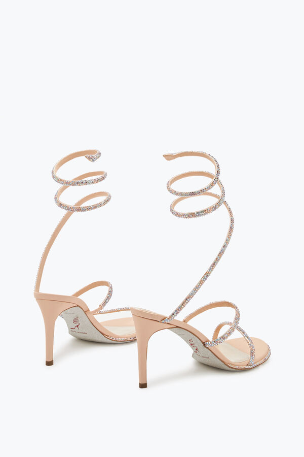jeweled cleo pink sandal 80 rene caovilla
