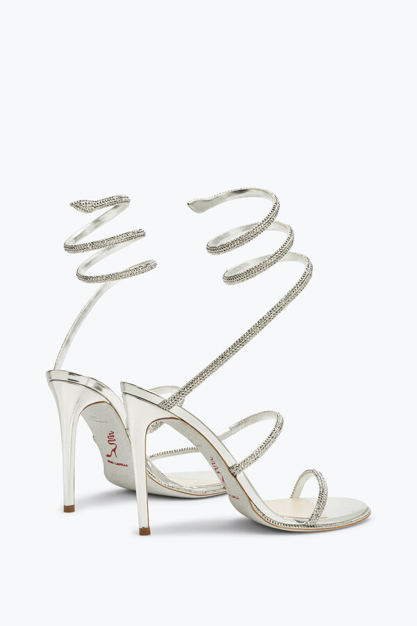 jeweled cleo crystal silver sandal 105 rene caovilla