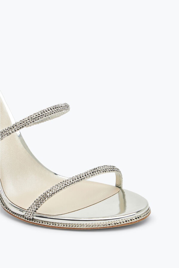 jeweled cleo crystal silver sandal 105 rene caovilla