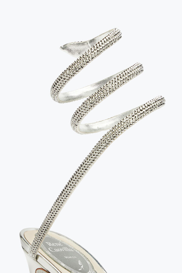 jeweled cleo crystal silver sandal 105 rene caovilla