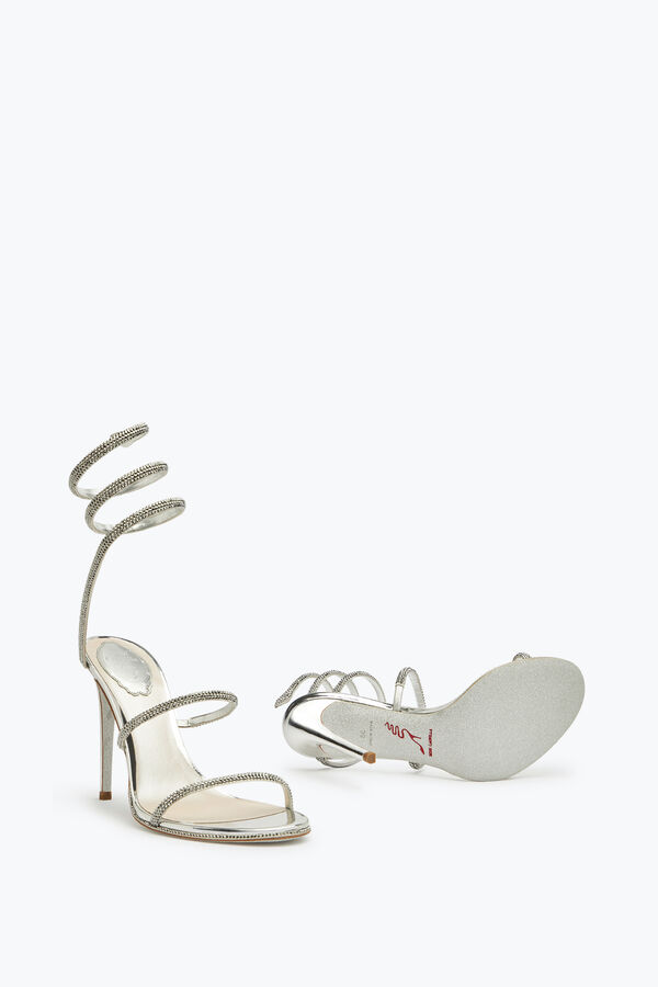 jeweled cleo crystal silver sandal 105 rene caovilla