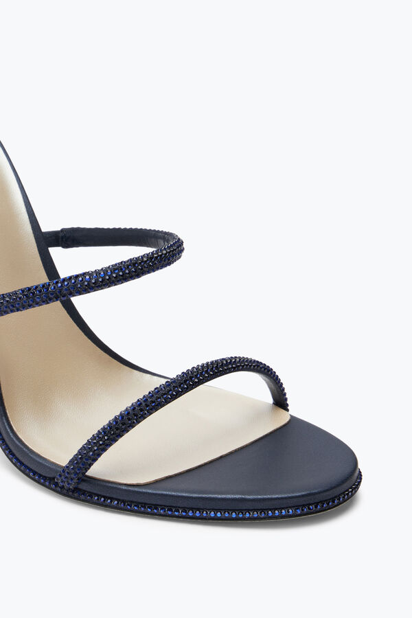 jeweled cleo crystal midnight blue sandal 105 rene caovilla