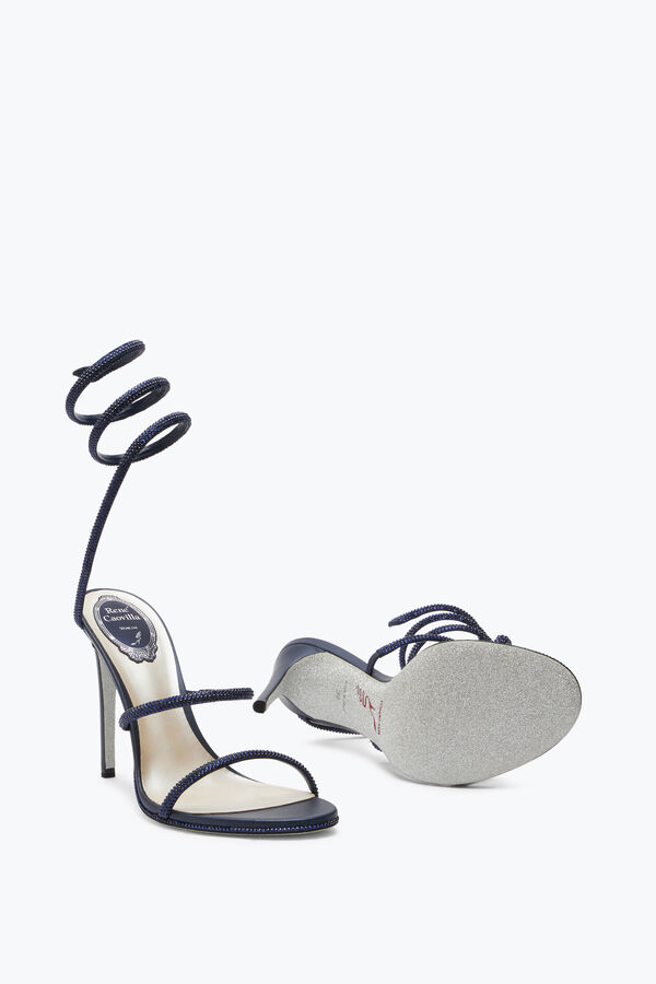 jeweled cleo crystal midnight blue sandal 105 rene caovilla