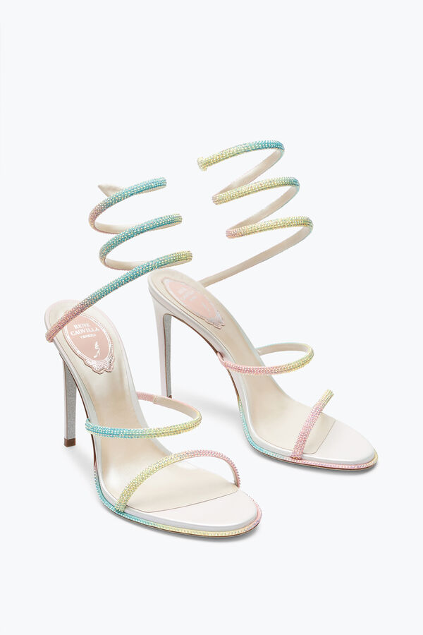 jeweled cleo burano sandal with crystals 105 rene caovilla