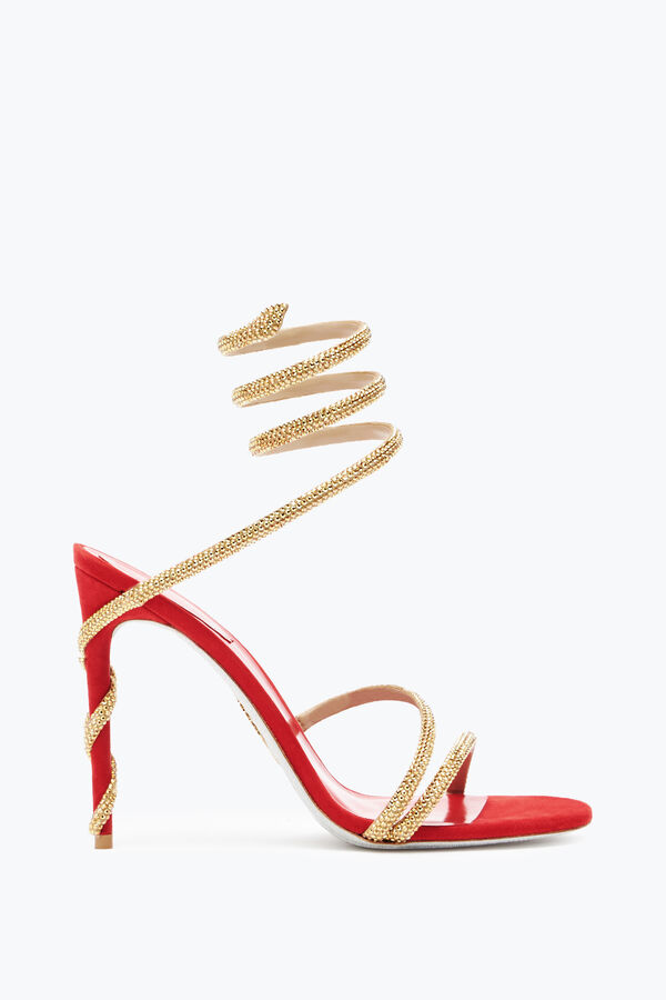 jeweled margot red jewel sandal 105 rene caovilla