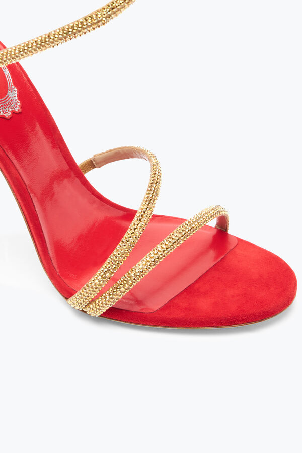 jeweled margot red jewel sandal 105 rene caovilla