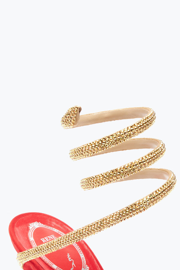 jeweled margot red jewel sandal 105 rene caovilla