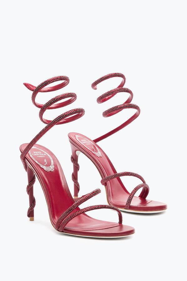 jeweled margot burgundy sandal 105 rene caovilla