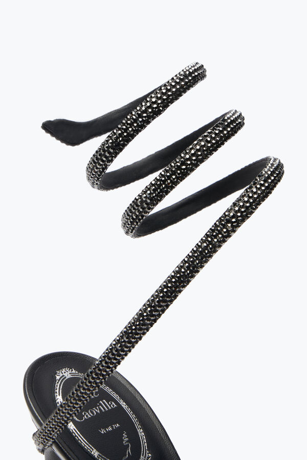 jeweled margot crystal black platform sandal 120 rene caovilla