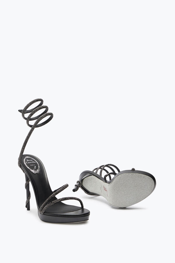 jeweled margot crystal black platform sandal 120 rene caovilla