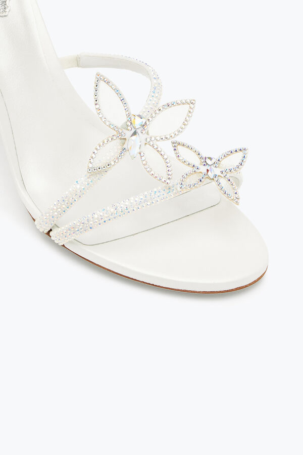 jeweled margot white sandal with butterflies 80 rene caovilla