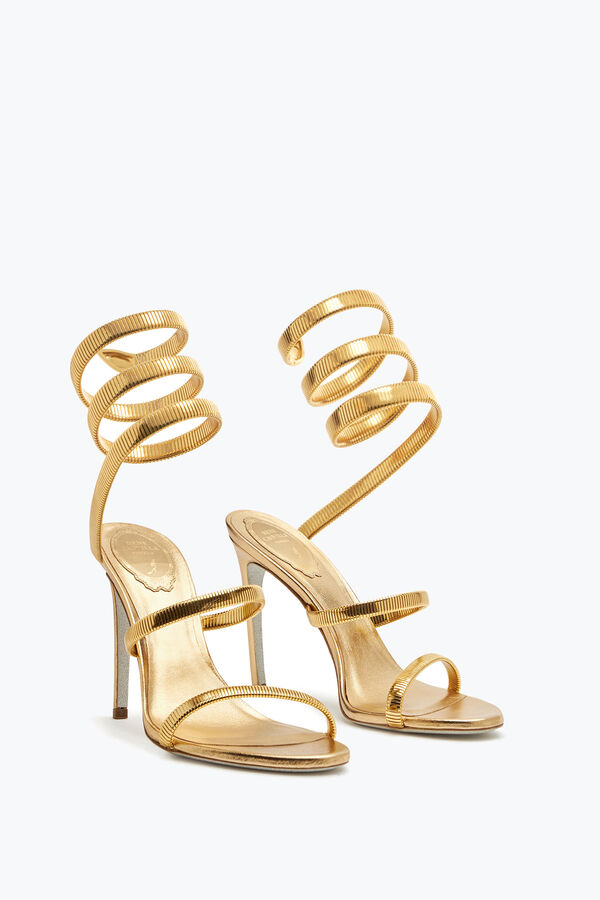 jeweled juniper metal gold sandal 105 rene caovilla