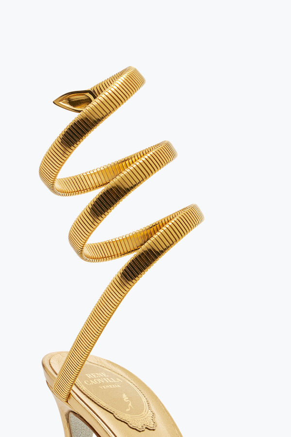 jeweled juniper metal gold sandal 105 rene caovilla